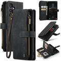 Samsung Galaxy S25 Caseme C30 Multifunktions Wallet Hülle - Schwarz