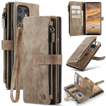 Samsung Galaxy S25 Ultra Caseme C30 Multifunktions Wallet Hülle - Braun