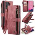 Samsung Galaxy S25 Ultra Caseme C30 Multifunktions Wallet Hülle - Rot