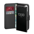 Samsung Galaxy S25 Ultra Puro Wallet Hülle mit 2 Kartenfächern - Schwarz