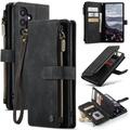 Samsung Galaxy S25+ Caseme C30 Multifunktions Wallet Hülle - Schwarz