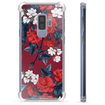 Samsung Galaxy S9+ Hybrid Hülle - Vintage Blumen