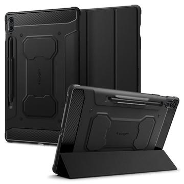 Samsung Galaxy Tab S9 FE+ Spigen Rugged Armor Pro Folio Hülle - Schwarz