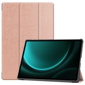 Samsung Galaxy Tab S9 FE+ Tri-Fold Serie Smart Folio Hülle - Roségold