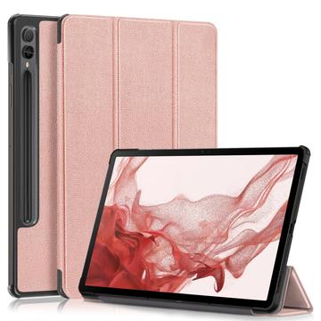 Samsung Galaxy Tab S9+ Tri-Fold Serie Smart Folio Hülle - Roségold