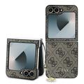 Samsung Galaxy Z Flip6 Guess 4G Charms Collection Hybrid Hülle - Braun