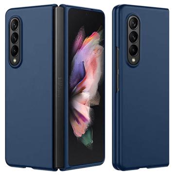 Samsung Galaxy Z Fold4 Gummierte Kunststoff Hülle - Blau