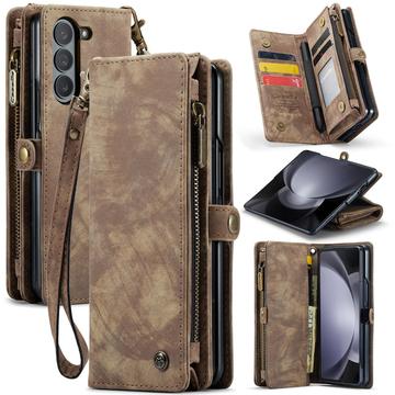 Samsung Galaxy Z Fold6 Caseme 008 2-in-1 Multifunktions Wallet Hülle - Braun