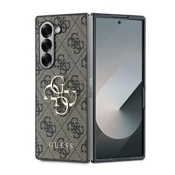 Samsung Galaxy Z Fold6 Guess 4G Big Metal Logo Hybrid Hülle - Braun