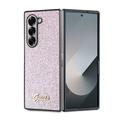 Samsung Galaxy Z Fold6 Guess Glitter Flakes Metal Logo Hybrid Hülle