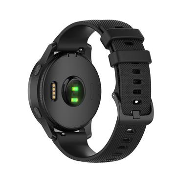 Silikonarmband für Garmin Vivoactive 4, Venu 3/2, Forerunner 265 - Schwarz