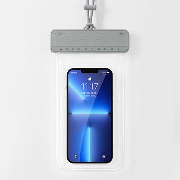 Wasserdichtes Smartphone-Gehäuse mit Schiebemechanismus - 7,2" - Grau