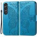 Sony Xperia 1 VI Butterfly Serie Wallet Schutzhülle - Blau