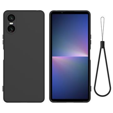 Sony Xperia 10 VI Liquid Silikonhülle - Schwarz