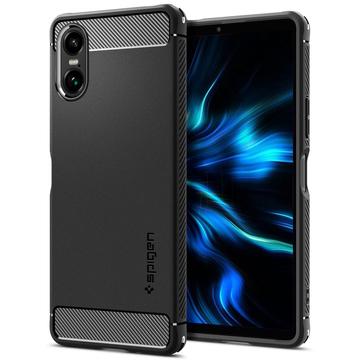 Sony Xperia 10 VI Spigen Rugged Armor TPU Hülle - Schwarz