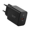 Spigen Essential EE201EU USB-C Ladegerät 20W - GaN, Quantum Boost - Schwarz