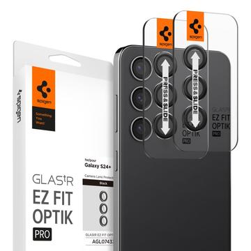 Samsung Galaxy S24+ Spigen Glas.tR Ez Fit Optik Pro Kameraobjektiv Panzerglas - Schwarz