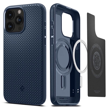 iPhone 15 Pro Spigen Mag Armor Hybrid Hülle - Navy Blau