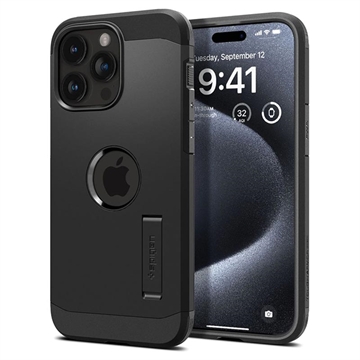 iPhone 15 Pro Max Spigen Tough Armor Mag Hülle - Schwarz