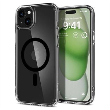 iPhone 15 Spigen Ultra Hybrid Mag Hülle - Schwarz / Durchsichtig