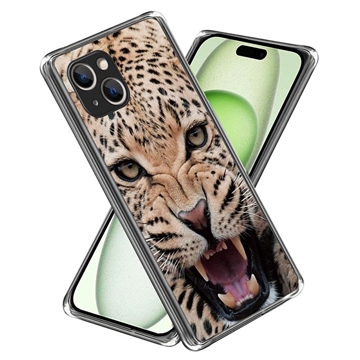 iPhone 15 Stylish Ultra-Slim TPU Hülle - Leopard