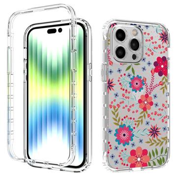 Sweet Armor Serie iPhone 14 Pro Max Hybrid Hülle - Bunte Blumen