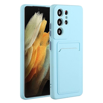 Samsung Galaxy S23 Ultra 5G TPU-Hülle mit Kartenhalter – Hellblau