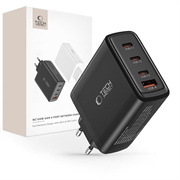 Tech-Protect NC100W-GAN 4-Port-Netzwerkladegerät 100W - 3xUSB-C, USB-A - Schwarz