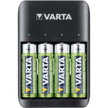 Varta Quattro Batterieladegerät mit 4x R6/AA-Batterien