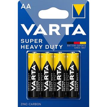 Varta Super Heavy Duty R6/AA Batterie - 4 Stück.