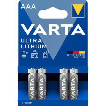 Varta Ultra Lithium L92/AAA Batterie - 4 Stück.