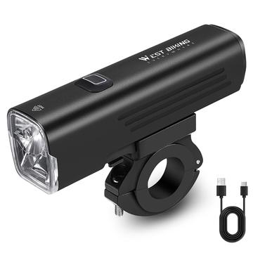 WEST BIKING YB0701387 1000 Lumen Fahrradscheinwerfer Aluminiumlegierung USB wiederaufladbar 7 Lichtmodi Fahrradlicht (mit Halterung)