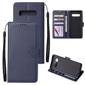 Samsung Galaxy S10+ Wallet Hülle mit Stand-Funktion - Dunkel Blau