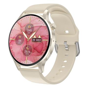 Watch3 pro 1,3" AMOLED Smart Watch mit Metallgehäuse Bluetooth Call Frauen Gesundheitsarmband mit Herzfrequenzmessung - Silber