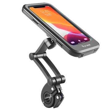 West Biking YP0715057 Vollständig umschlossener Telefonhalter für Fahrradlenker - 6,7" - Schwarz