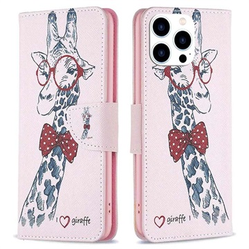 Wonder Series iPhone 14 Pro Wallet Hülle - Giraffe