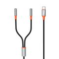 XO NB-R269B 2-in-1-Audiokabel - USB-C / 2x3.5mm - 1.2m - Schwarz