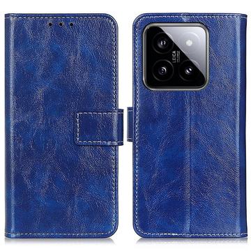 Xiaomi 14 Pro Wallet Hülle mit Magnetverschluss - Blau