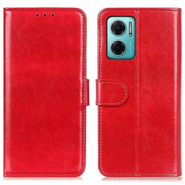 Xiaomi Redmi 10 5G/Note 11E Wallet Schutzhülle mit Magnetverschluss - Rot