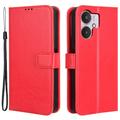 Xiaomi Redmi 13C 5G/Poco M6 Wallet Schutzhülle mit Magnetverschluss - Rot