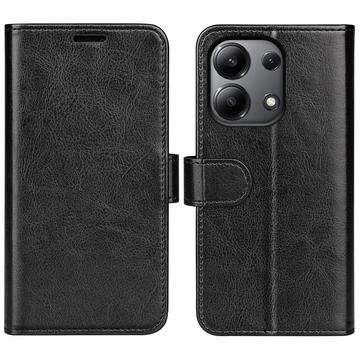 Xiaomi Redmi Note 13 4G Wallet Schutzhülle mit Magnetverschluss - Schwarz