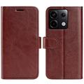 Xiaomi Redmi Note 13 Pro Wallet Hülle mit Magnetverschluss - Braun