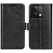 Xiaomi Redmi Note 13 Wallet Hülle mit Magnetverschluss - Schwarz