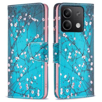 Xiaomi Redmi Note 13 Wonder Serie Wallet Hülle - Weiß Blumen