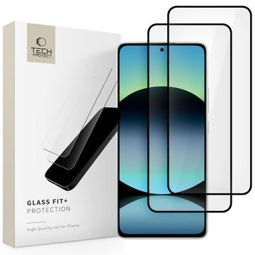 Xiaomi Redmi Note 14 4G/5G Tech-Protect Glas Fit+ Panzerglas - 2 Stk. - Schwarz