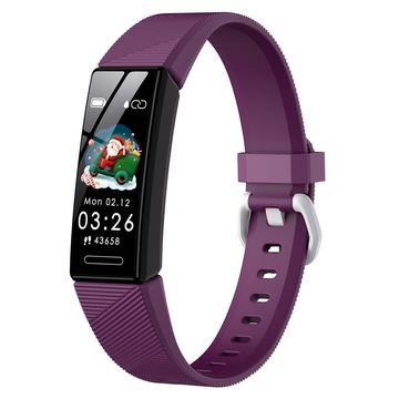 Y99C 0,96 Zoll Kinder Smart Watch IP68 Wasserdichtes Sportarmband Multifunktionale Gesundheitsuhr mit Schrittzähler / Schlaf / Herzfrequenzüberwachung - Lila