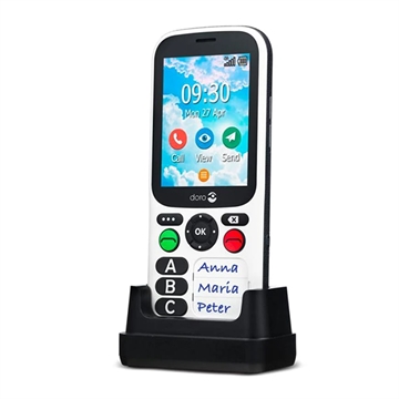 Doro 780X - 4G, Bluetooth, 1600mAh - Schwarz / Weiß