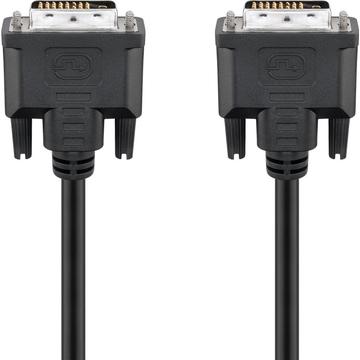 Goobay Dual Link DVI-D Full HD Kabel - 1.8m - Vernickelter - Schwarz