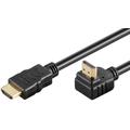 Goobay 90-Grad Abgewinkelt HDMI 2.0 Kabel mit Internet - 0.5m - Schwarz