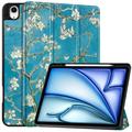 iPad Air 13 (2025) Tri-Fold Series Smart Folio Hülle - Weiße Blumen